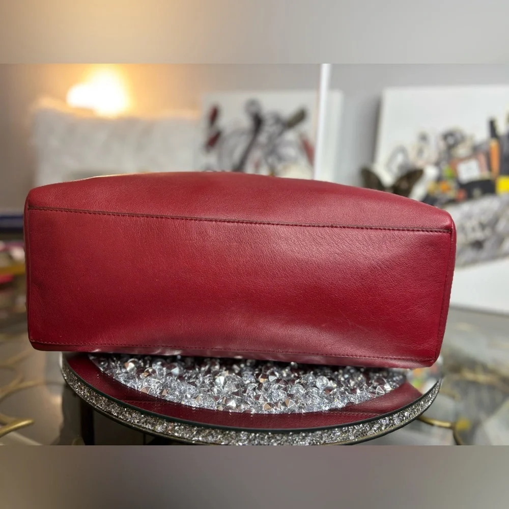 Coach 2012 RARE Legacy leather Archive black cherry Zip Top Handle Bag EUC - Picture 9 of 17